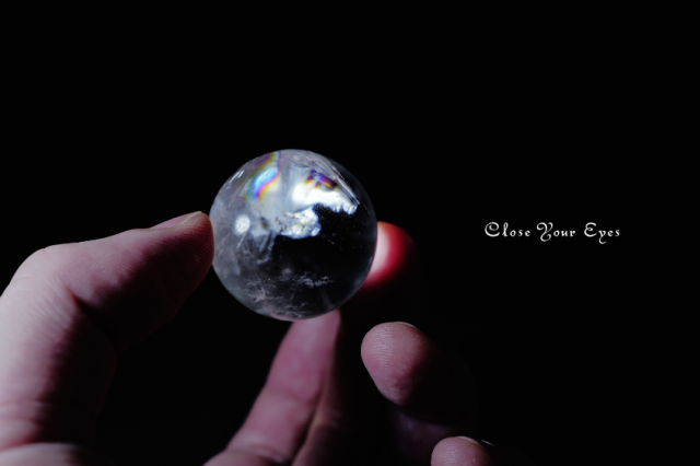 レインボー水晶 32mm 丸玉 05