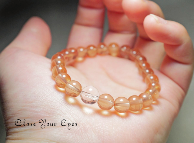 7ｍｍエナジーブレス　チベタンオレンジラブラドライト　０9