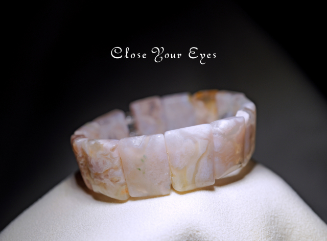 エナジーバングルブレス　チェリーブロッサムアゲート　０２　オンリーワンブレス