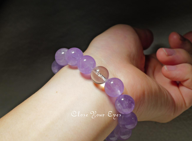 １２ｍｍエナジーブレス　ラベンダーアメシスト　０２　オンリーワンブレス