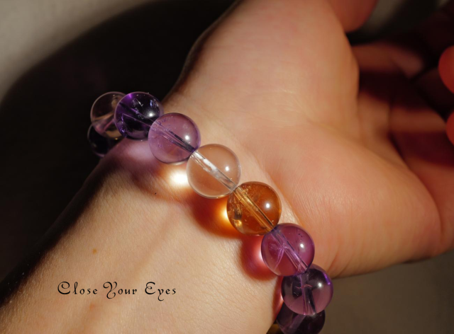 １２mmエナジーブレス　ボリビア産　天然アメトリン　０１　オンリーワンブレス