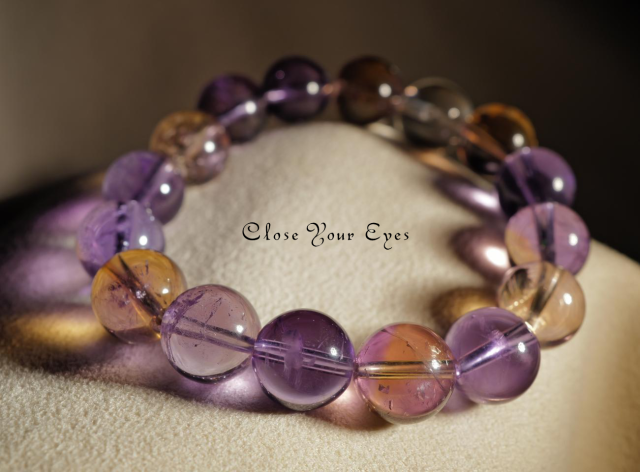 １２mmエナジーブレス　ボリビア産　天然アメトリン　０２　オンリーワンブレス