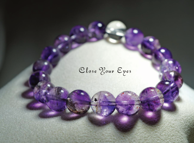 １０ｍｍエナジーブレス　 アメシストエレスチャル　０１　オンリーワンブレス