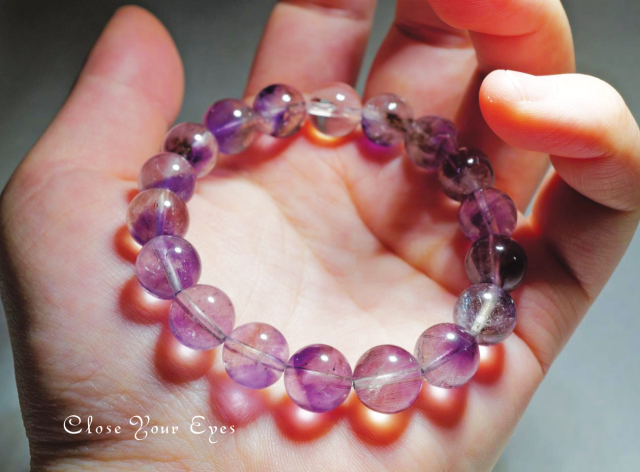 １０ｍｍエナジーブレス　 アメシストエレスチャル　０２　オンリーワンブレス