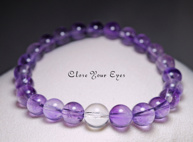 7.5ｍｍエナジーブレス　 アメシストエレスチャル　０１　オンリーワンブレス