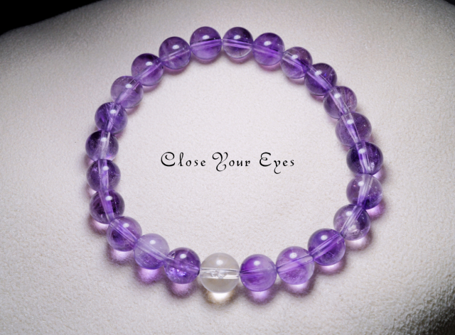 7.5ｍｍエナジーブレス　 アメシストエレスチャル　０１　オンリーワンブレス