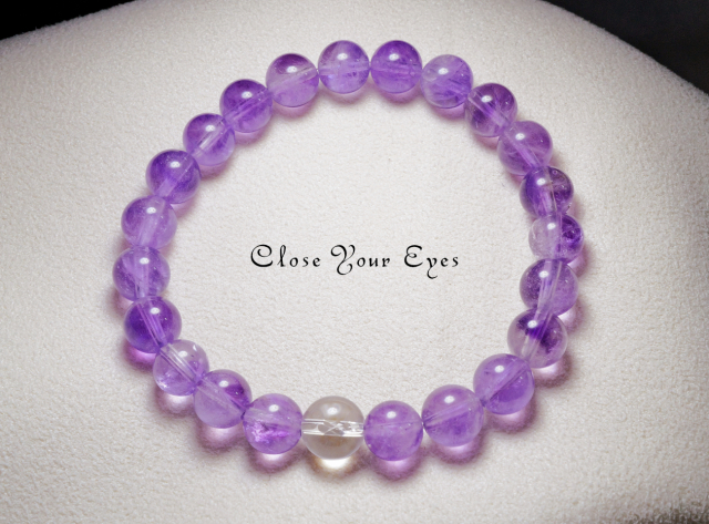 7.5ｍｍエナジーブレス　 アメシストエレスチャル　０２　オンリーワンブレス