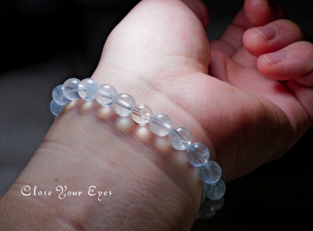 ７ｍｍエナジーブレス　アクアマリン　０1　オンリーワンブレス