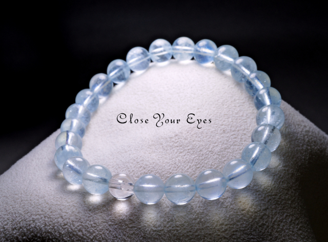 ７ｍｍエナジーブレス　アクアマリン　０1　オンリーワンブレス