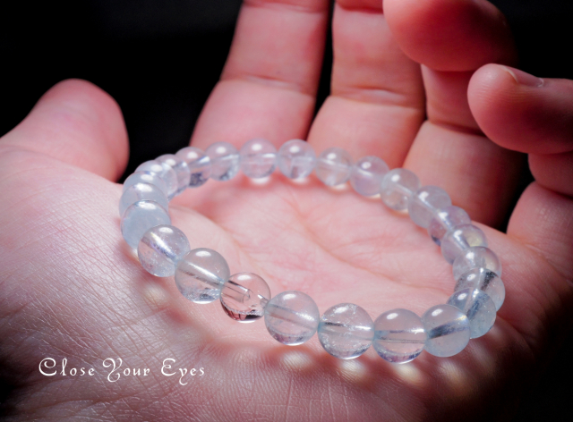 ７ｍｍエナジーブレス　アクアマリン　０1　オンリーワンブレス