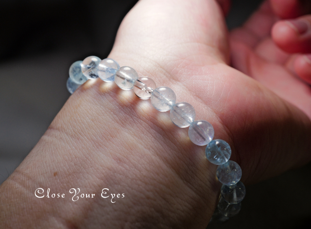 ７ｍｍエナジーブレス　アクアマリン　０２　オンリーワンブレス