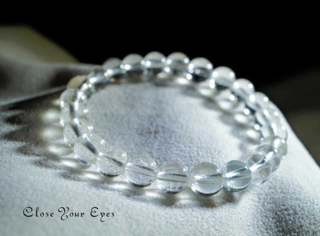 ８ｍｍエナジーブレス　ヒマラヤ産ホワイト・アクアマリン　０２　オンリーワンブレス