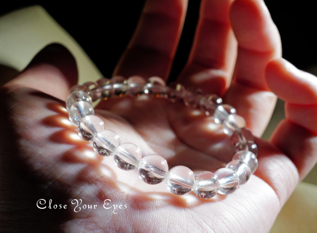 ８ｍｍエナジーブレス　ヒマラヤ産ホワイト・アクアマリン　０２　オンリーワンブレス