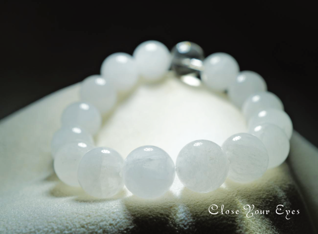 １２ｍｍエナジーブレス　オーストラリアンスノークォーツ　０１　オンリーワンブレス