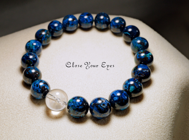 9.5ｍｍエナジーブレスレット　アズライトマラカイト　０２　オンリーワンブレス