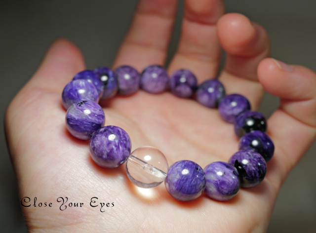 １２ｍｍエナジーブレス　チャロアイト　オンリーワンブレス