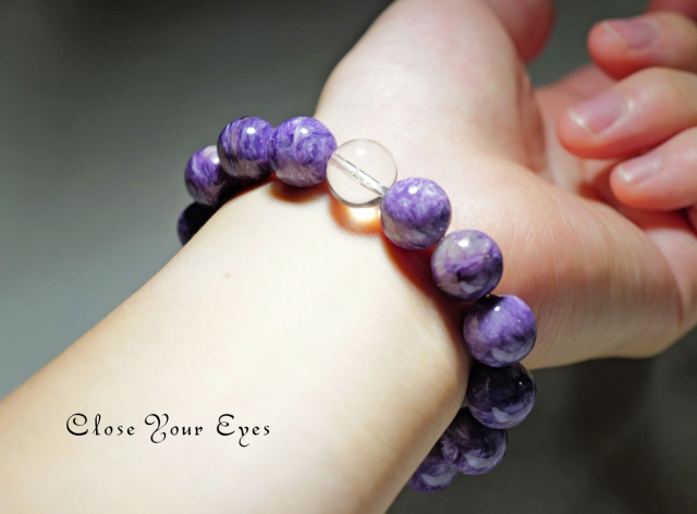 １２ｍｍエナジーブレス　チャロアイト　０１　オンリーワンブレス