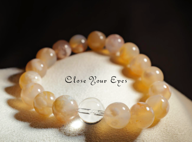 １０ｍｍエナジーブレス　チェリーブロッサムアゲート　０２　オンリーワンブレス