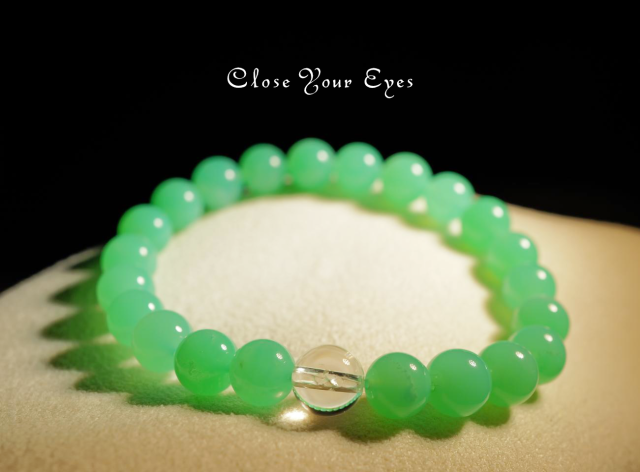 7.5ｍｍエナジーブレス　クリソプレーズ　０１　オンリーワンブレス