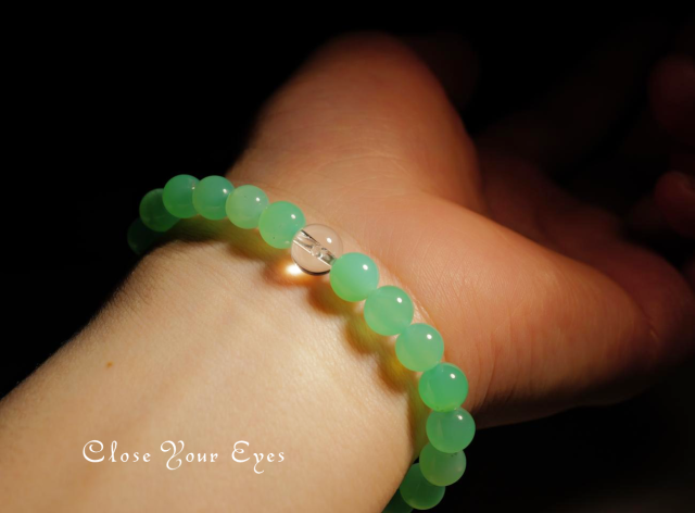 ７ｍｍエナジーブレス　クリソプレーズ　０２　オンリーワンブレス