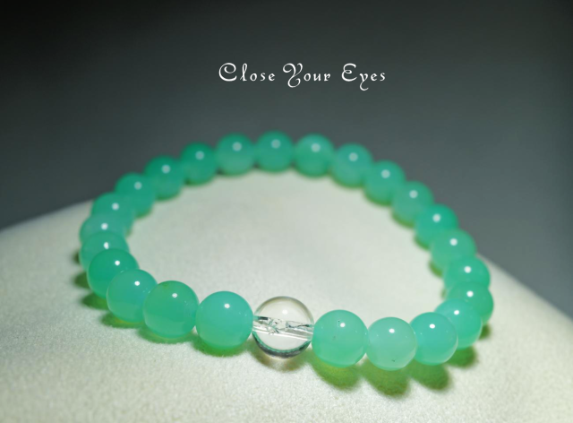 ７ｍｍエナジーブレス　クリソプレーズ　０２　オンリーワンブレス