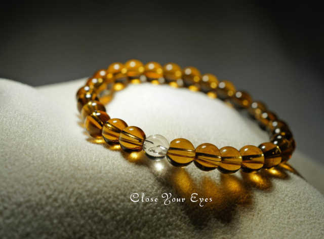 ６ｍｍエナジーブレス　シトリン　０２　オンリーワンブレス