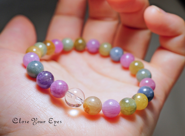 ８ｍｍエナジーブレス　ルビーサファイア（コランダム）　０２　オンリーワンブレス