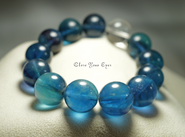 １６ｍｍエナジーブレス　ブルーフローライト　ジャンボブレス　オンリーワンブレス