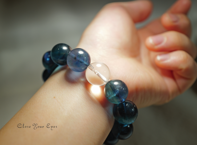 １６ｍｍエナジーブレス　ブルーフローライト　ジャンボブレス　オンリーワンブレス