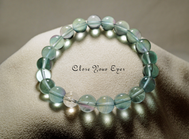 ９ｍｍエナジーブレス　ブルーフローライト　０１　オンリーワンブレス