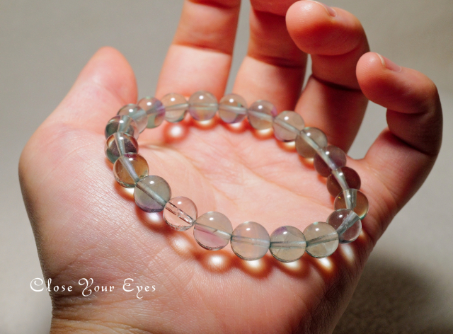 ９ｍｍエナジーブレス　ブルーフローライト　０１　オンリーワンブレス