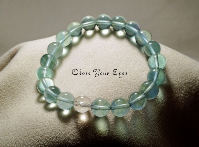 ９ｍｍエナジーブレス　ブルーフローライト　０２　オンリーワンブレス