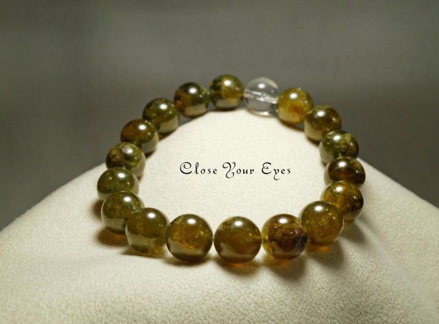 １０ｍｍエナジーブレス　グリーンガーネット　０２　オンリーワンブレス