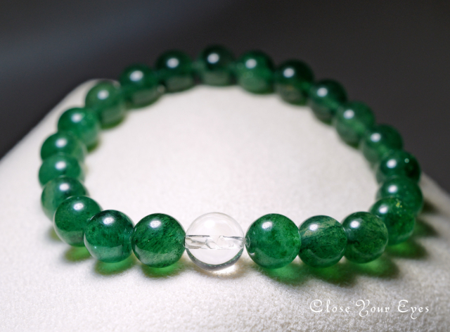 7.5ｍｍエナジーブレス　リアルグリーンアベンチュリン　０２　オンリーワンブレス