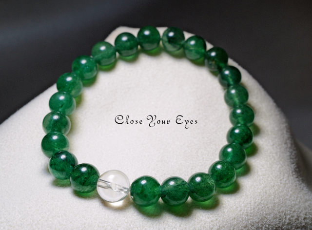 7.5ｍｍエナジーブレス　リアルグリーンアベンチュリン　０２　オンリーワンブレス