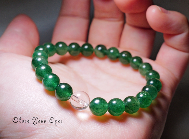 7.5ｍｍエナジーブレス　リアルグリーンアベンチュリン　０２　オンリーワンブレス