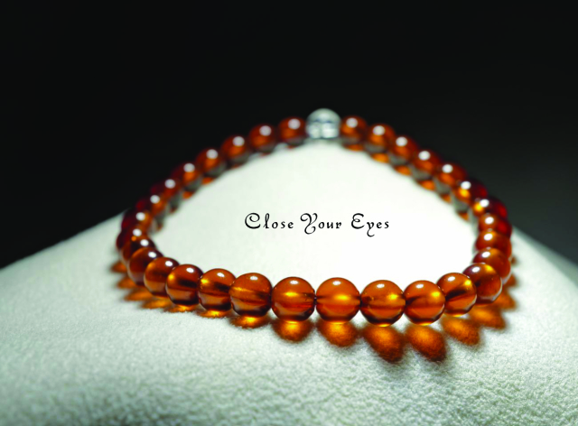 ６ｍｍエナジーブレス　オレンジガーネット（ヘソナイト）０３　オンリーワンブレス