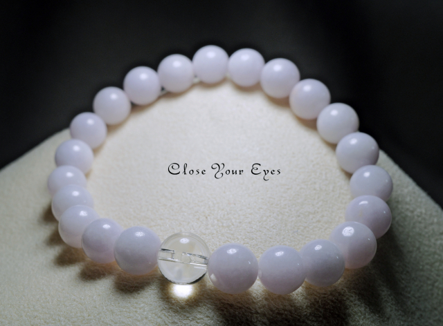 7.5mmエナジーブレス　ラベンダー翡翠　０１　オンリーワンブレス