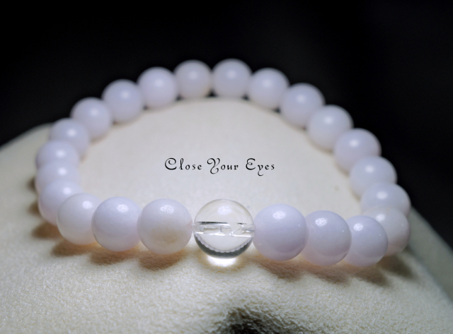 7.5mmエナジーブレス　ラベンダー翡翠　０２　オンリーワンブレス