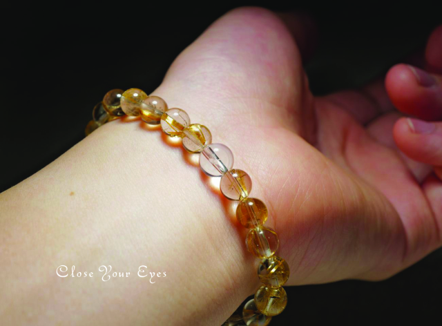 ７ｍｍエナジーブレス　金のルチルクォーツ　０２　オンリーワンブレス