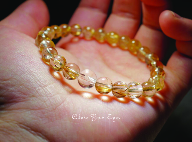 ７ｍｍエナジーブレス　金のルチルクォーツ　０２　オンリーワンブレス