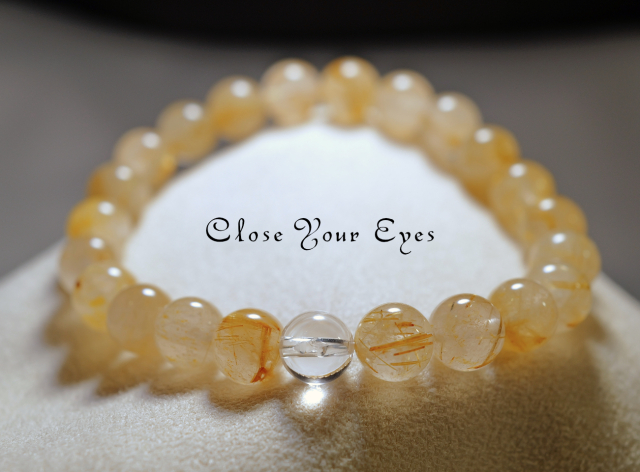 8mmエナジーブレス 金のルチルクォーツ 01 オンリーワンブレス