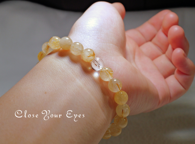 8mmエナジーブレス 金のルチルクォーツ 01 オンリーワンブレス