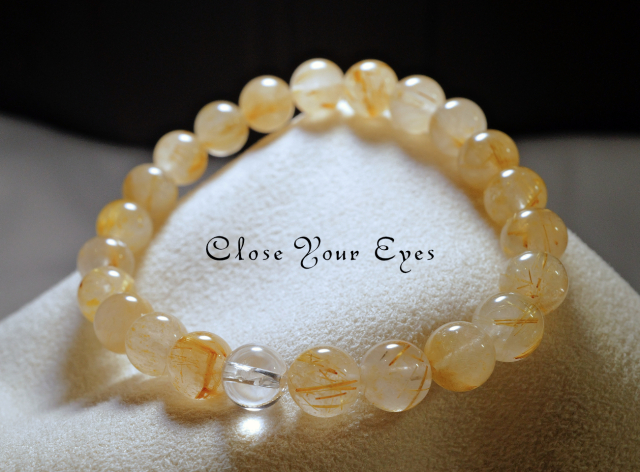 8mmエナジーブレス 金のルチルクォーツ 01 オンリーワンブレス