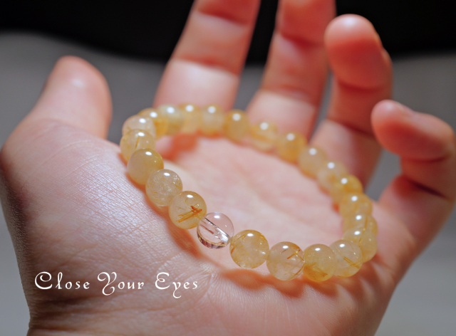 8mmエナジーブレス 金のルチルクォーツ 01 オンリーワンブレス