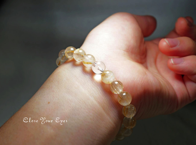 8mmエナジーブレス 金のルチルクォーツ 01 オンリーワンブレス