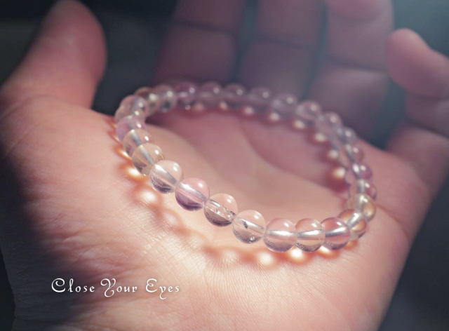 6.5ｍｍエナジーブレス　クンツァイト　０２　オンリーワンブレス