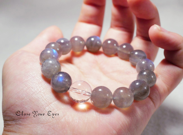 １２ｍｍエナジーブレス　ブルーラブラドライト　０２　オンリーワンブレス