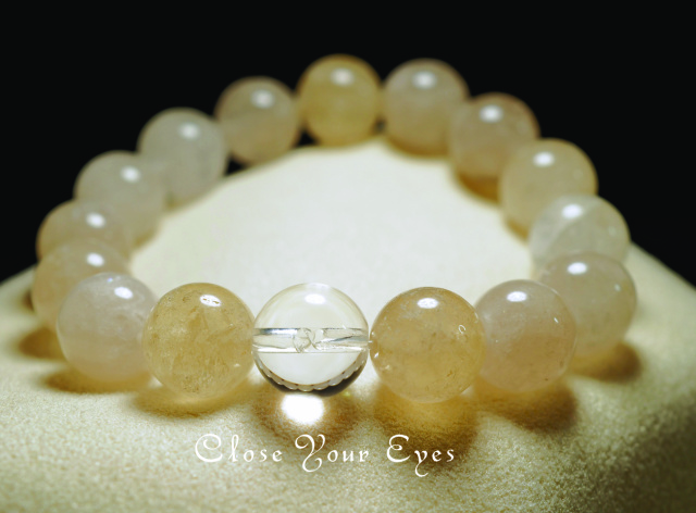 １２ｍｍエナジーブレス　ゴールデンレムリアンクォーツ　０２　オンリーワンブレス