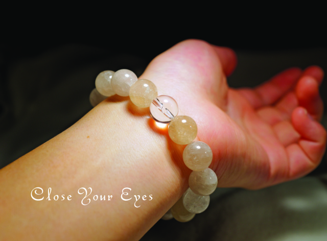 １２ｍｍエナジーブレス　ゴールデンレムリアンクォーツ　０２　オンリーワンブレス